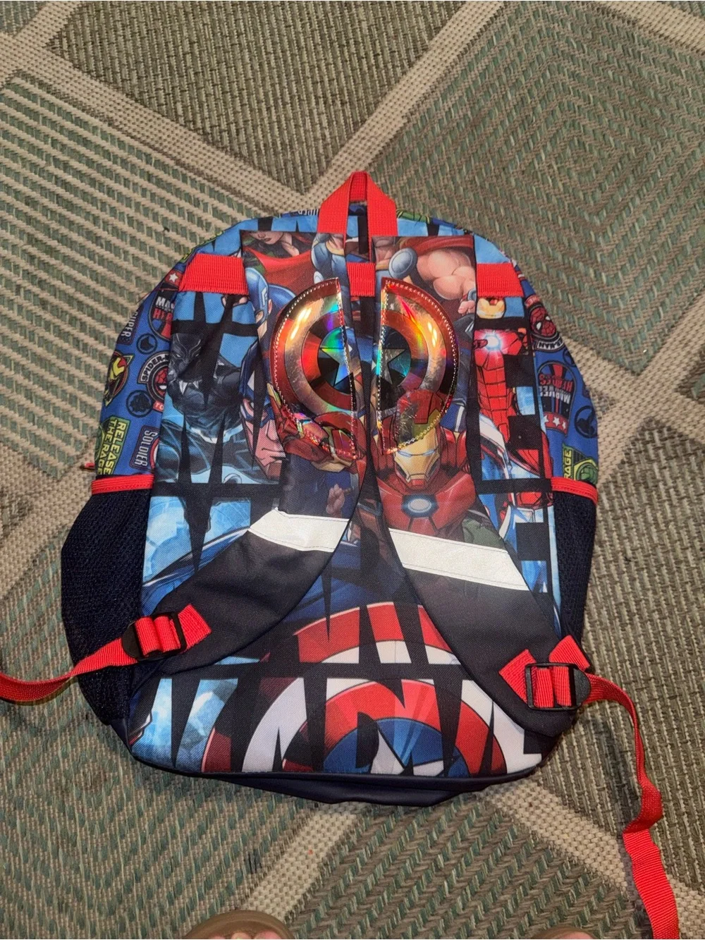Marvel Multicolor Avengers Backpack with Red Accents